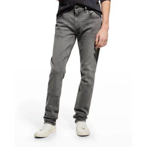 $175 Hudson Men's 36W 34L Gray Blake Slim Straight Fit Denim Jeans Pants